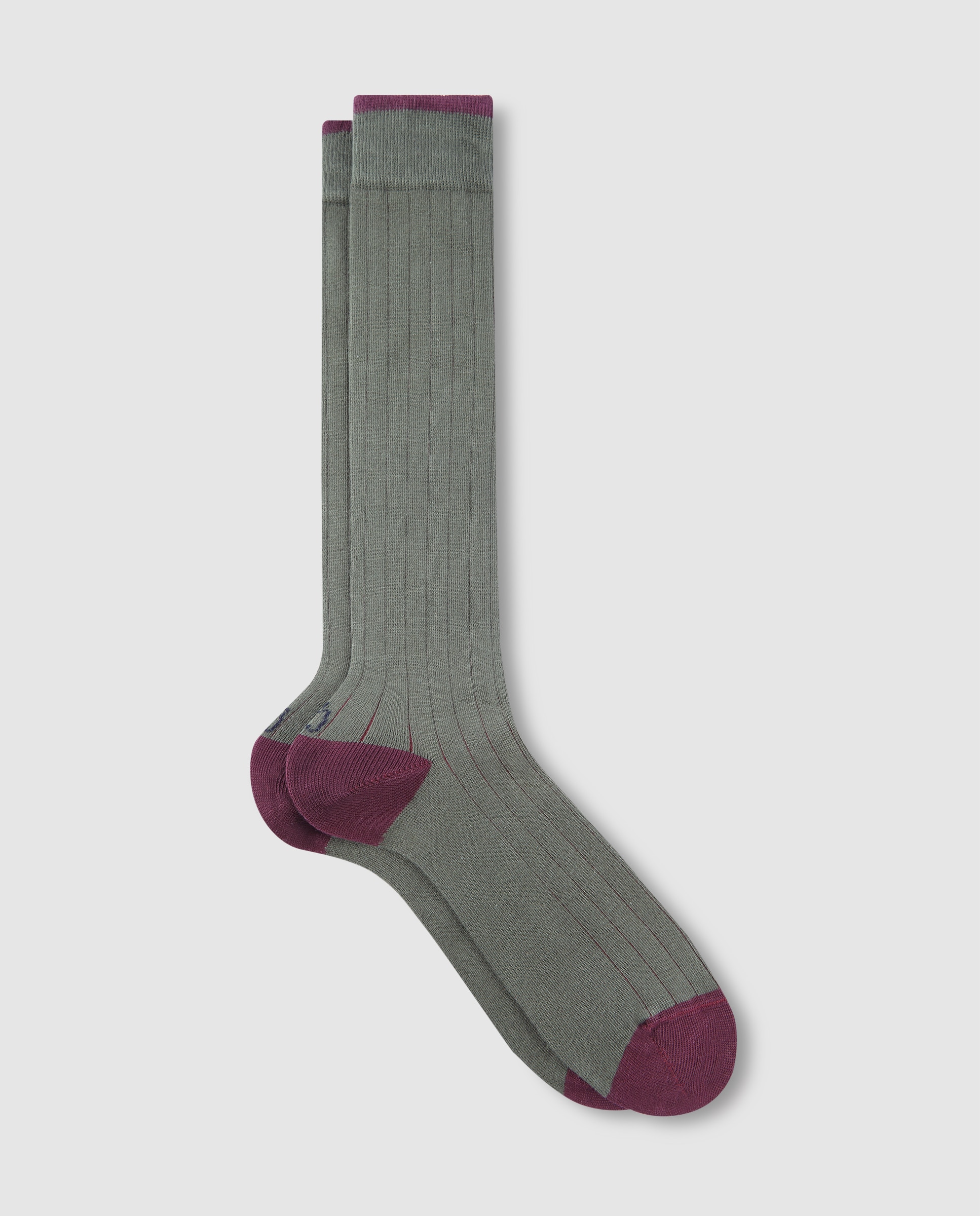 Imagen 1 de Calcetines de hombre Kiff Kiff altos de canalé vanisado - Kiff-Kiff - Verde Verde