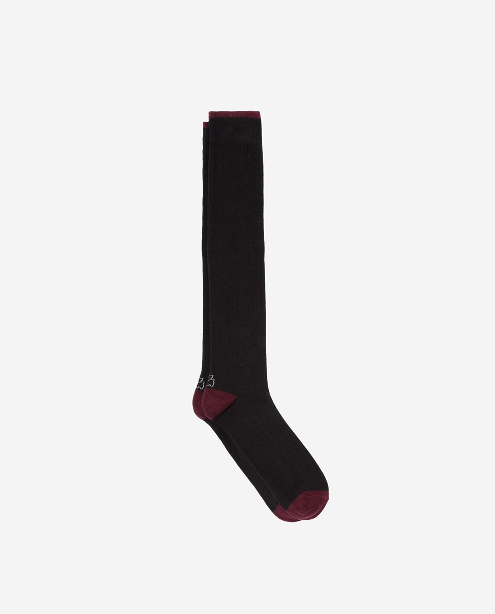 Calcetines de hombre Kiff Kiff altos de canalé vanisado - Kiff-Kiff - Negro Negro-1