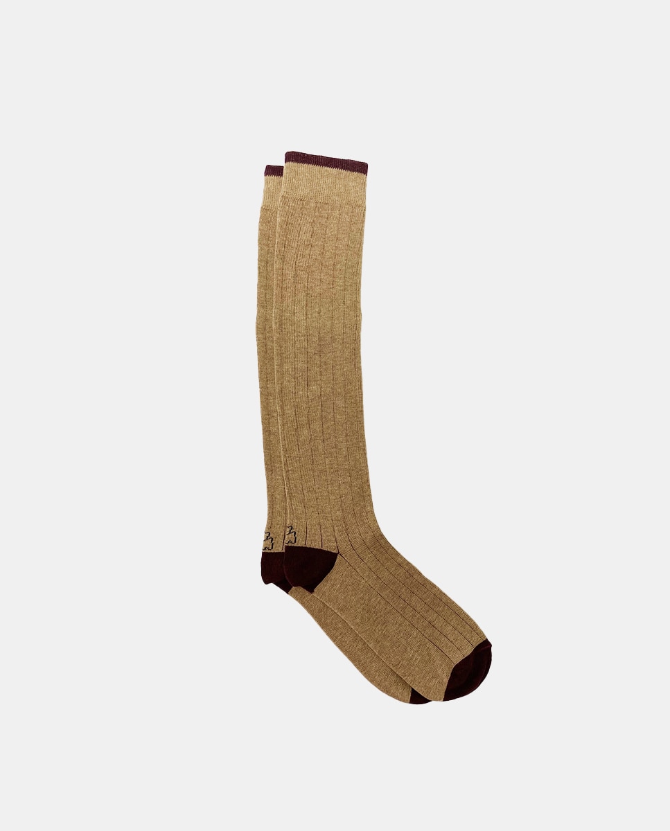 Calcetines de hombre Kiff Kiff altos de canalé vanisado - Kiff-Kiff - Marrón Marrón-1
