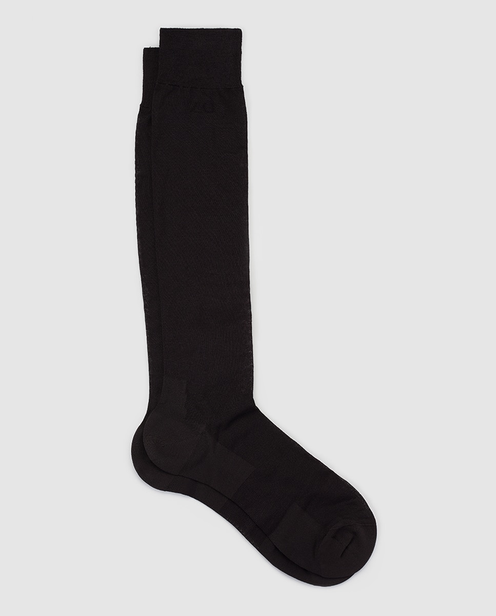 Imagen 1 de Calcetines altos de hombre ZD granates de hilo de Escocia - Marrón oscuro Marrón oscuro