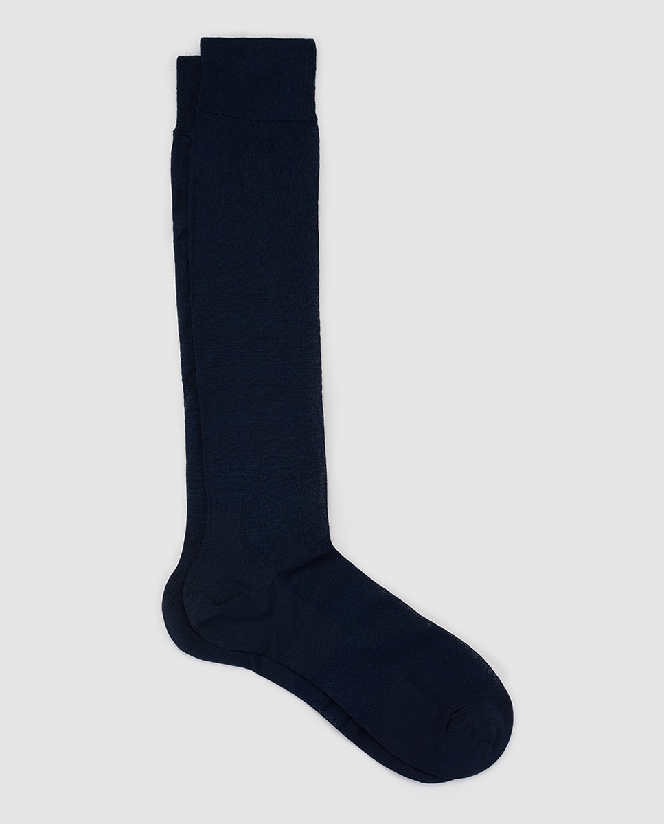 Imagen 1 de Calcetines altos de hombre ZD granates de hilo de Escocia - Azul marino Azul marino