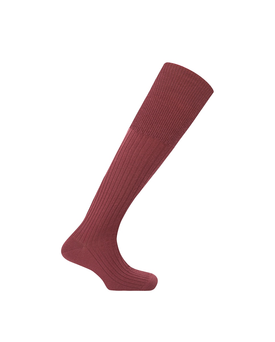 Meias Caneladas 100% Lã. Produto Fabricado em Espanha Grená-1
