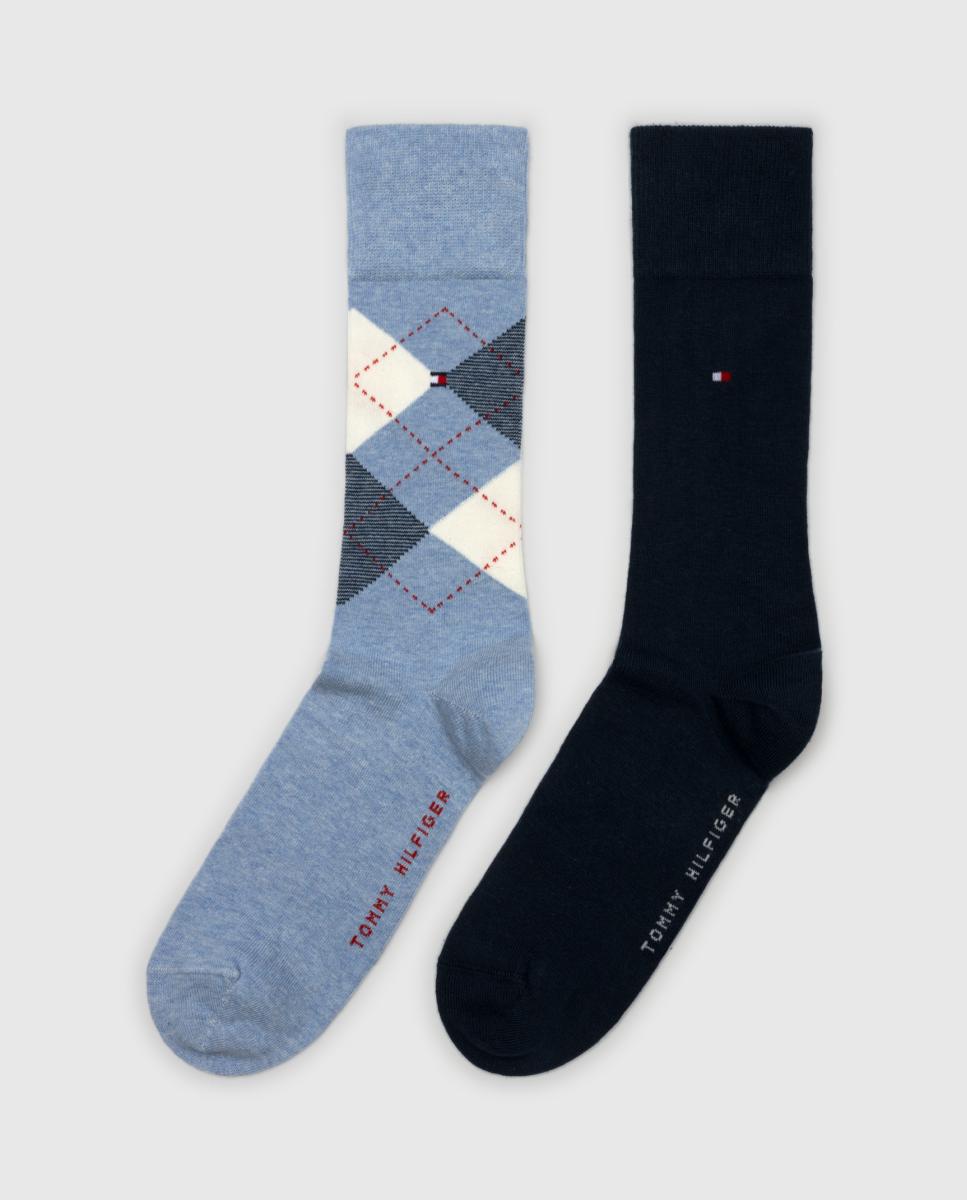 Pack de 2 Pares de Meias Clássicas Azul-3