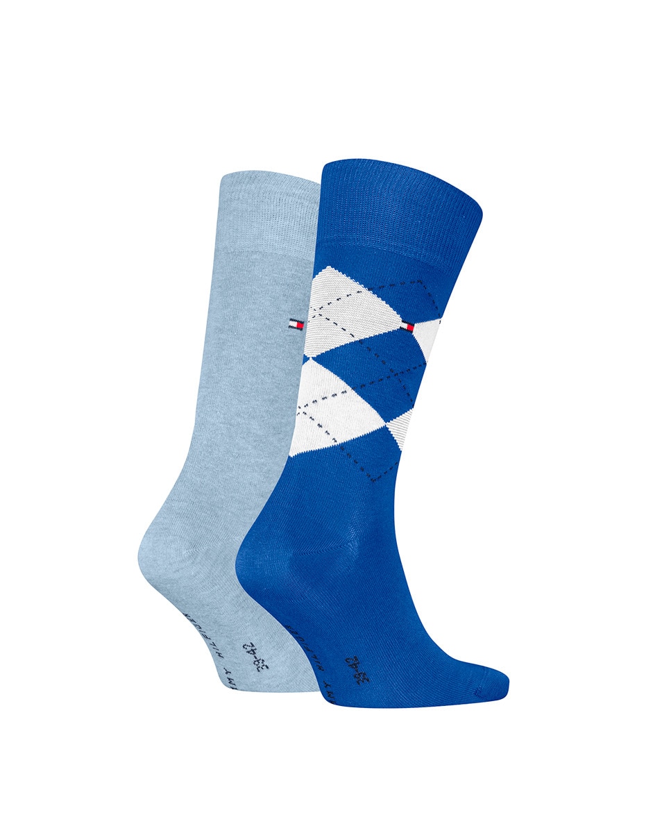 Pack de 2 Pares de Meias Clássicas Azul-5