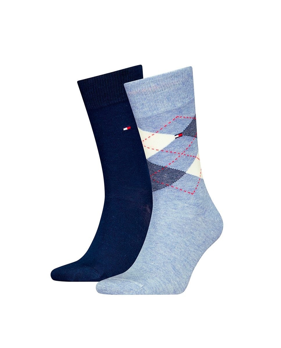 Pack de 2 Pares de Meias Clássicas Azul-6