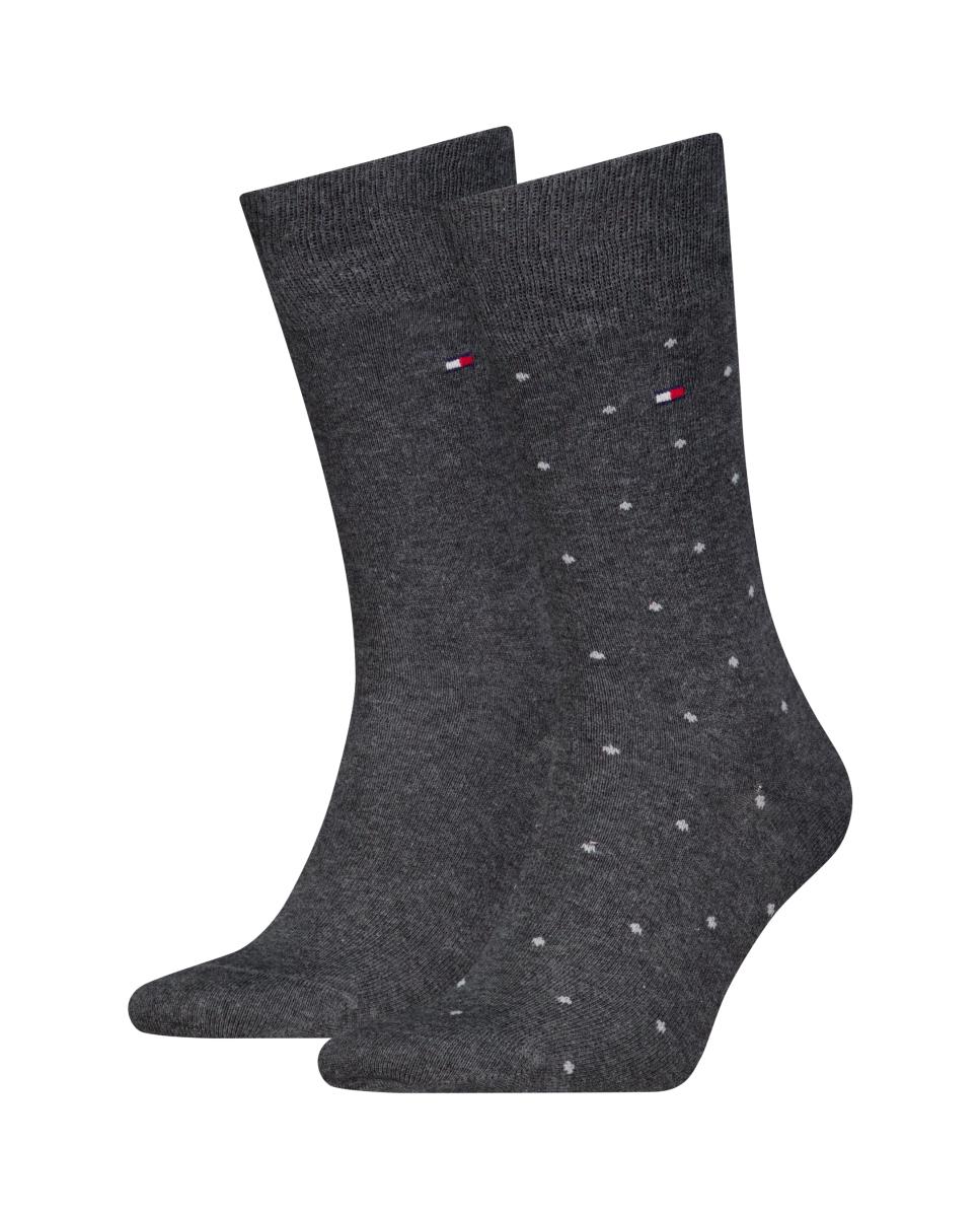 Pack de 2 calcetines fantasía de hombre - Tommy Hilfiger - Gris Gris-2