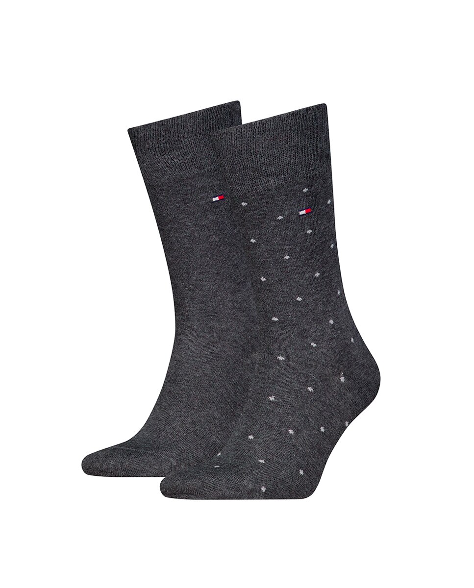 Pack de 2 calcetines fantasía de hombre - Tommy Hilfiger - Gris Gris-3