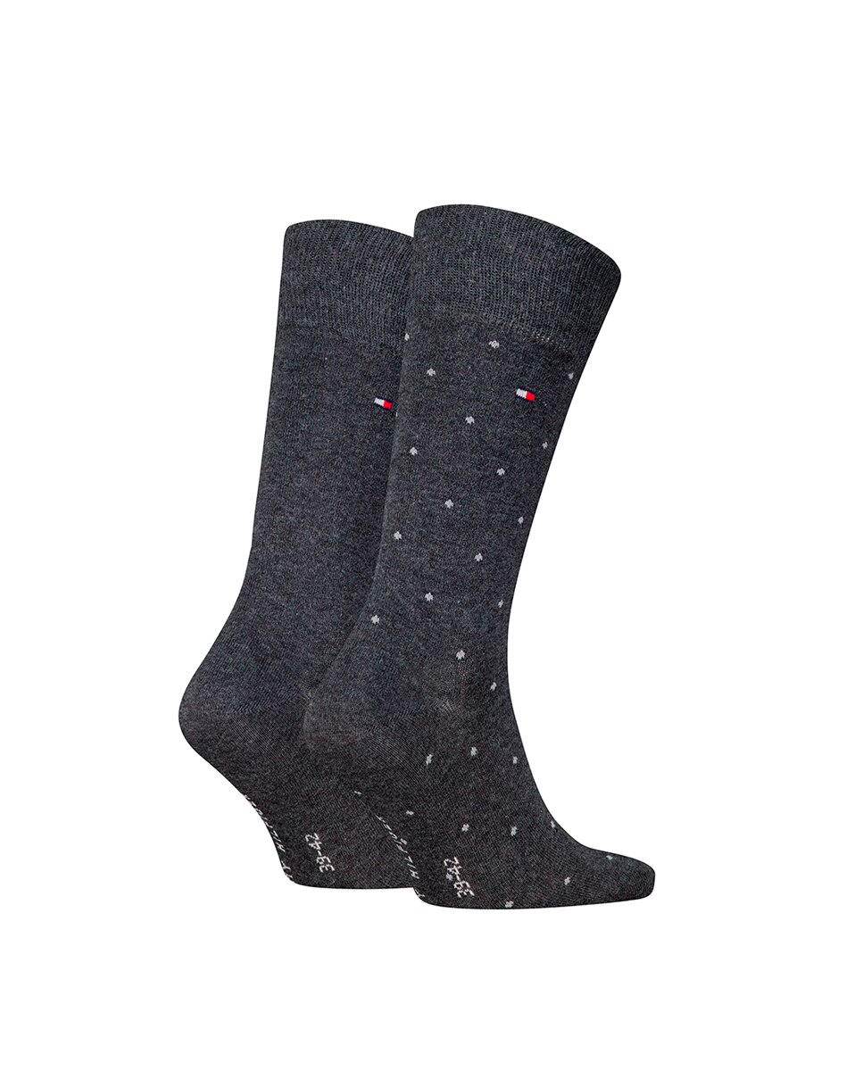 Pack de 2 calcetines fantasía de hombre - Tommy Hilfiger - Gris Gris-7