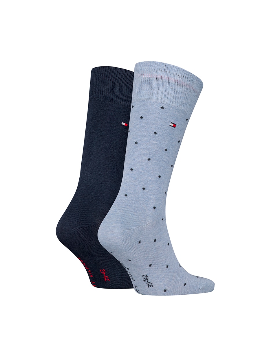 Pack de 2 calcetines fantasía de hombre - Tommy Hilfiger - Azul Azul-2