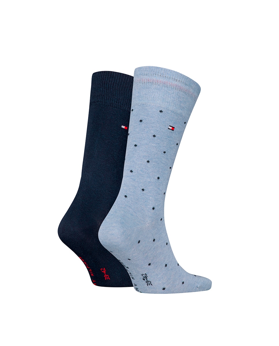 Pack de 2 calcetines fantasía de hombre - Tommy Hilfiger - Azul Azul-5