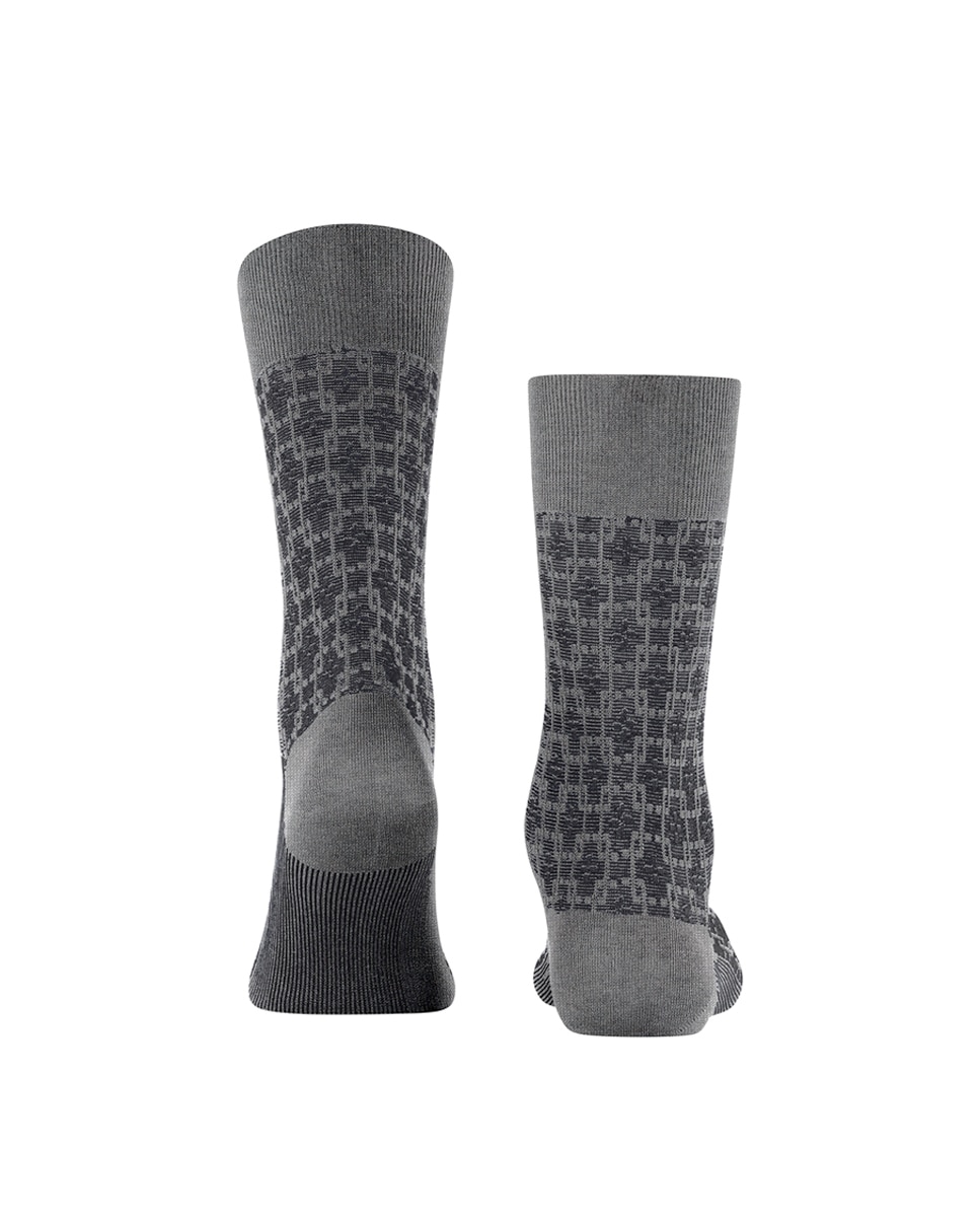 Calcetín elegante caballero de algodón mercerizado - Falke - Gris claro Gris claro-3