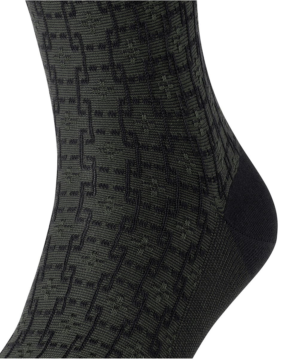 Meias Elegantes de Algodão Mercerizado Preto-6