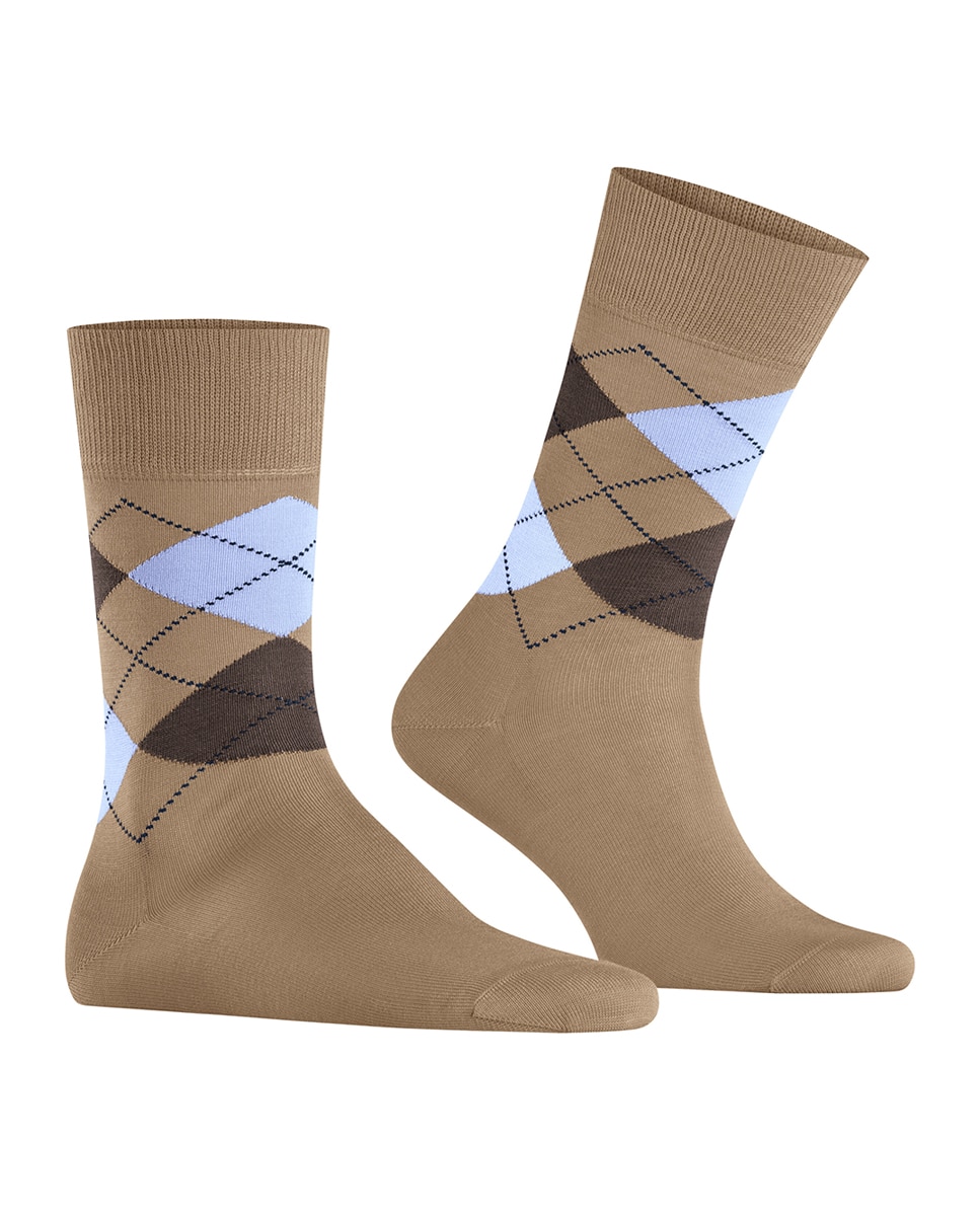 Calcetín rombos caballero algodón - Burlington - Beige Beige-1