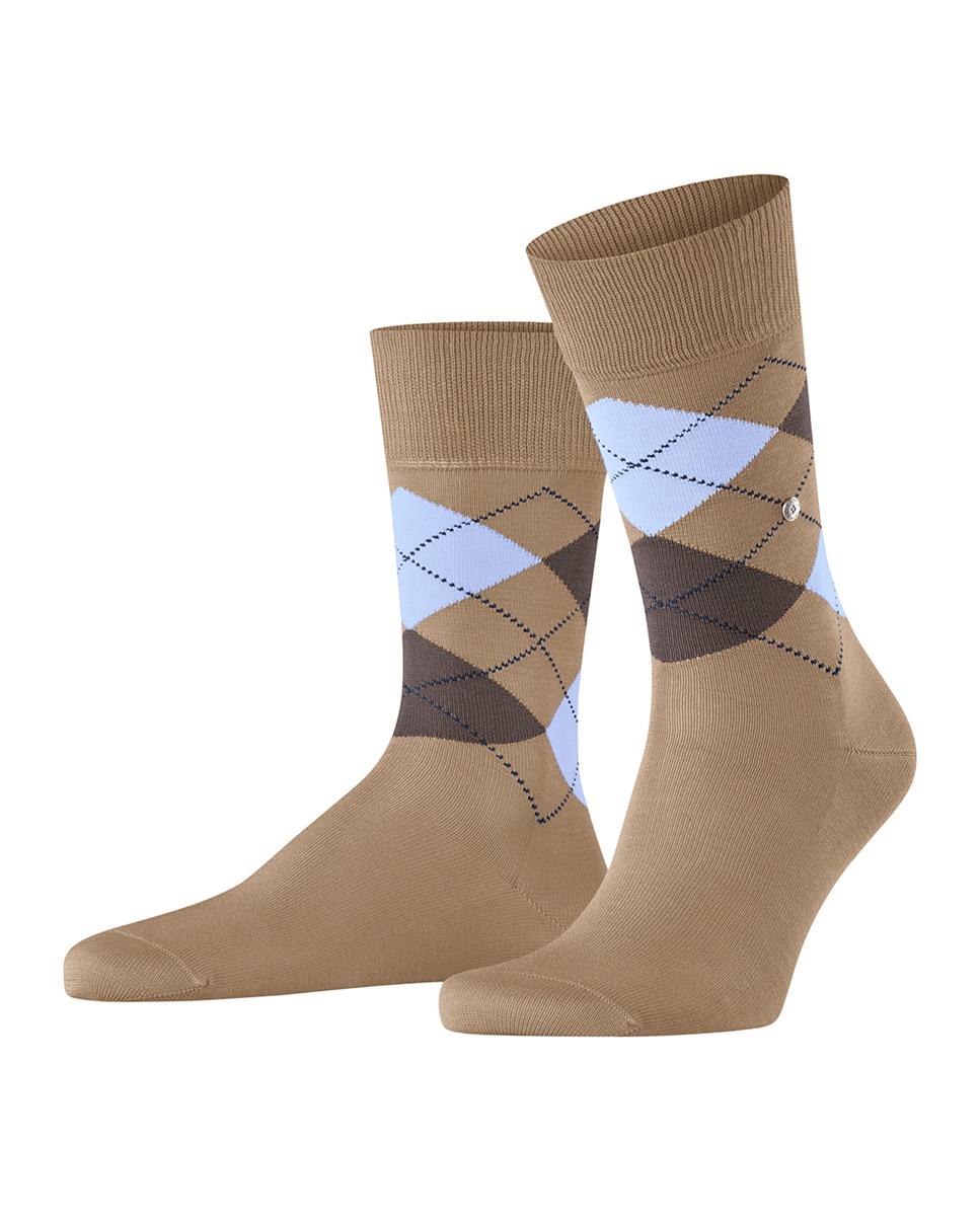 Calcetín rombos caballero algodón - Burlington - Beige Beige-5
