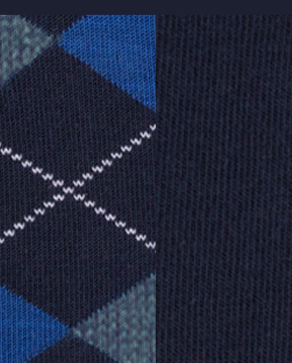 Pack de dois pares de meias de homem Burlington curtas azuis Azul-marinho-6
