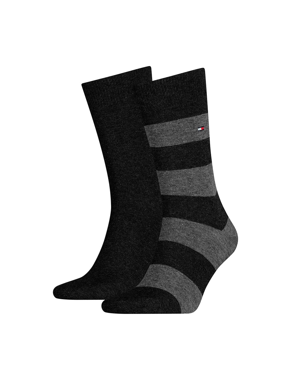 Pack de 2 Pares de Meias Clássicas Preto-1
