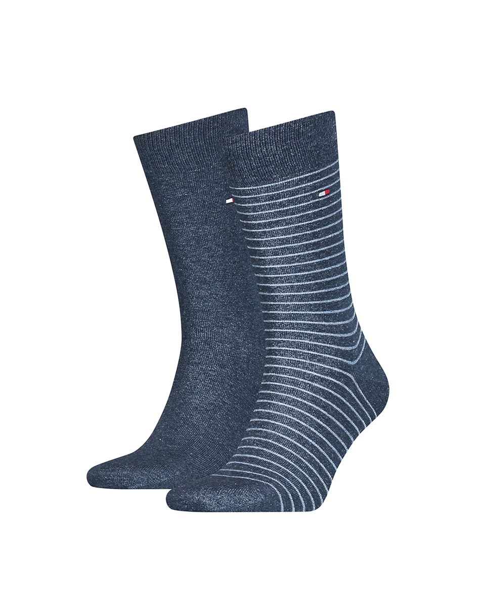 Pack de dois pares de meias curtas pretas de homem Multicolor-1