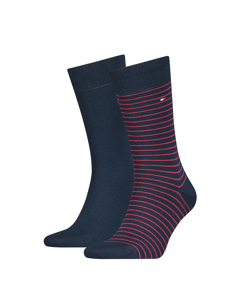 Meias às Riscas Finas (Pack de 2 Pares) Multicolor-1