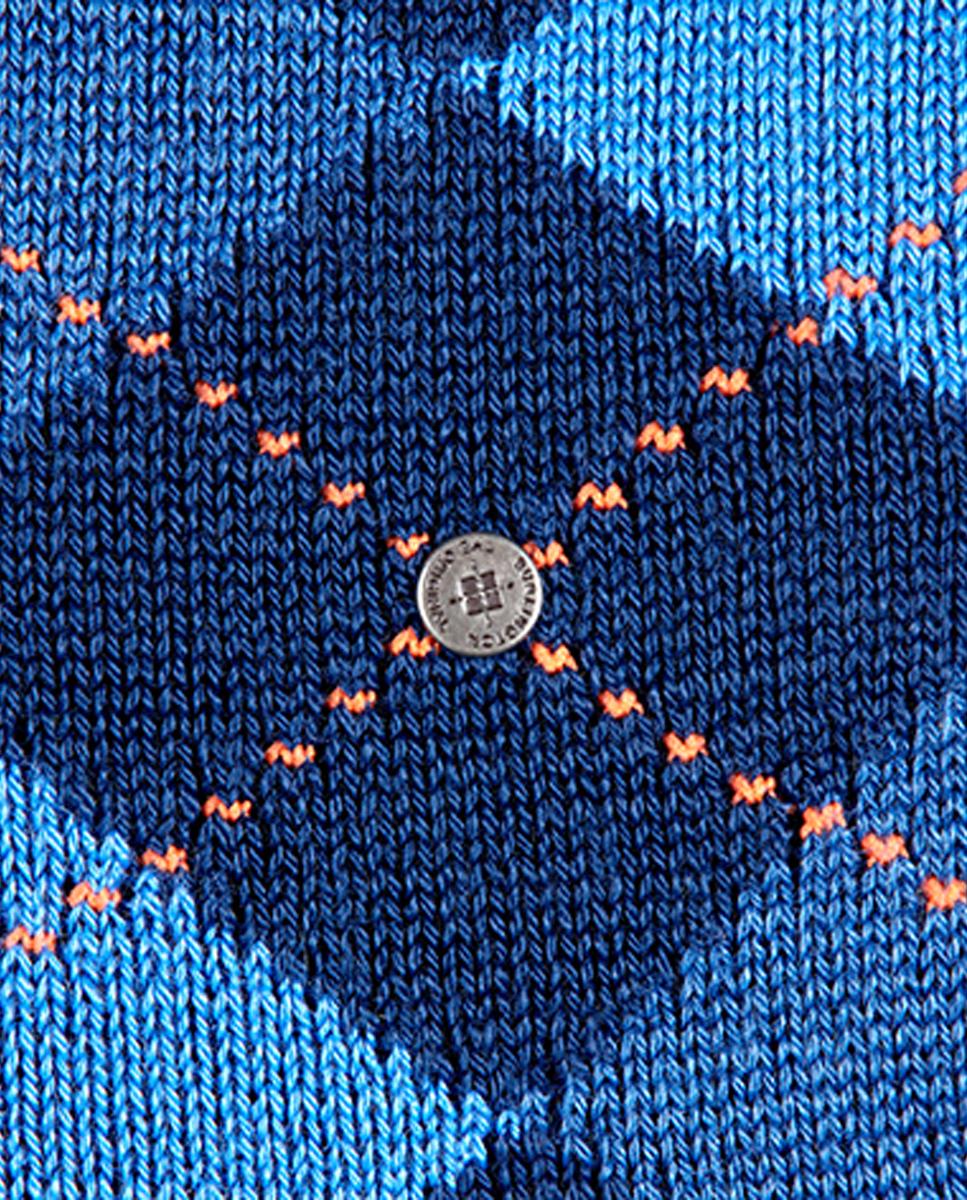 Meias de homem Burlington azuis de losangos Azul-6