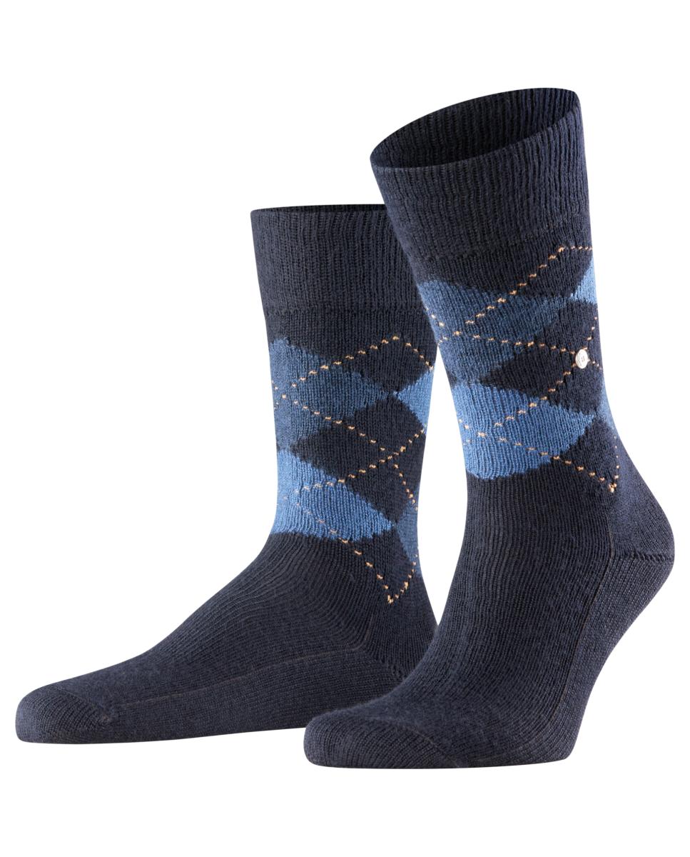 Meias curtas de homem Burlington azuis Multicolor-3