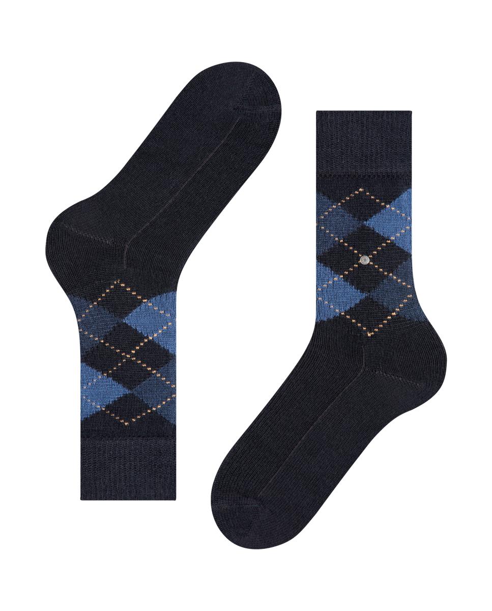 Meias curtas de homem Burlington azuis Multicolor-4