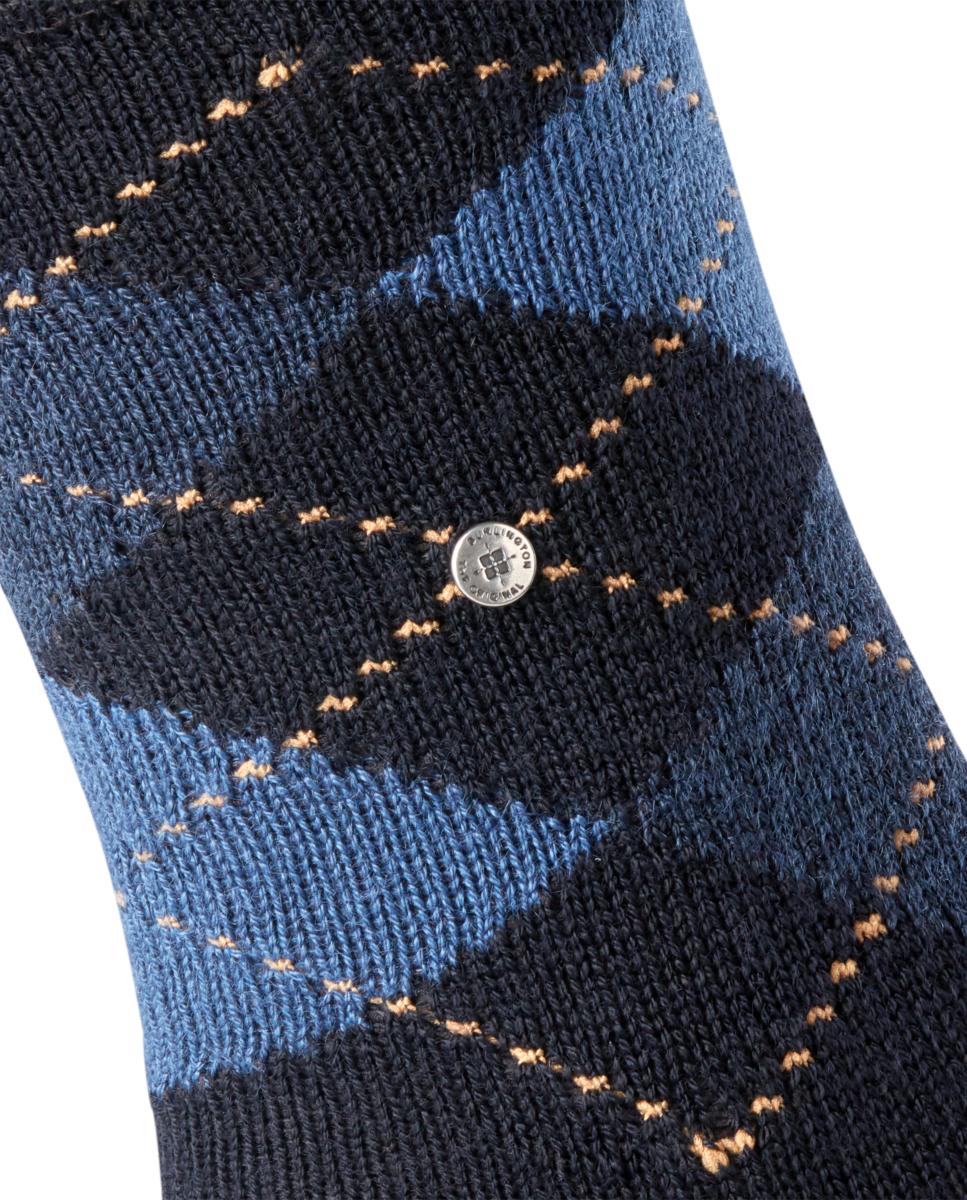 Meias curtas de homem Burlington azuis Multicolor-5