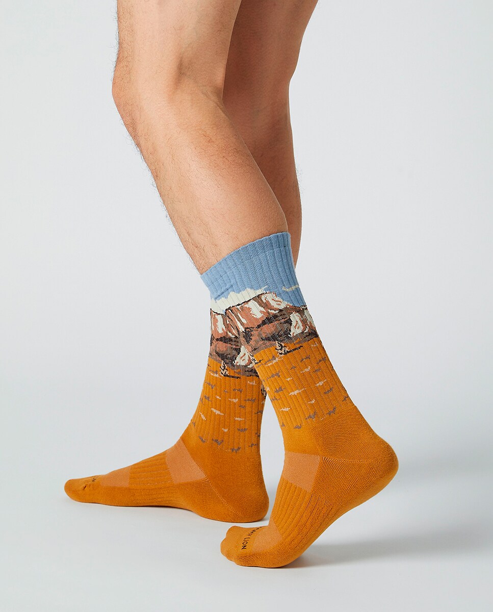 Meias Athletic Lobo Castanho-2