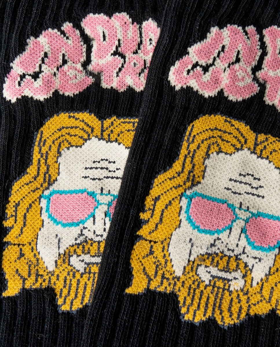 Meias Big Lebowski Athletic - Preto Preto-2