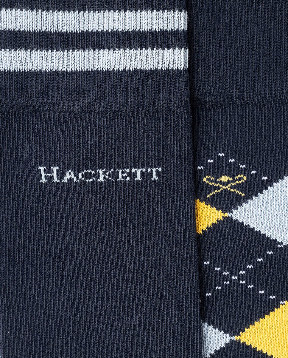 Pack de Dois Pares de Meias Clássicas Azul-3