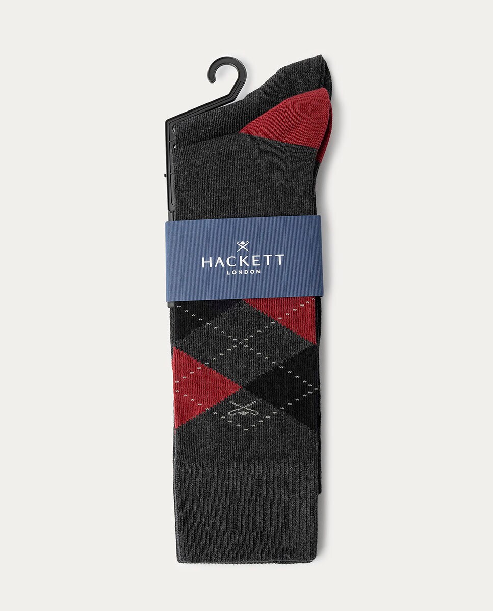 Pack de Dois Pares de Meias Clássicas Cinzento-4