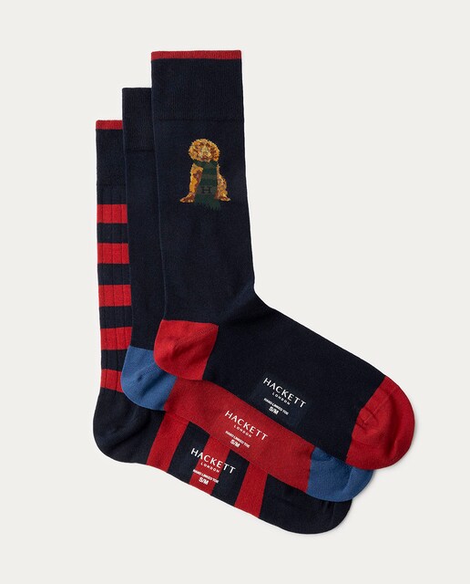 Imagen 0 de Caja de tres calcetines de hombre estampados