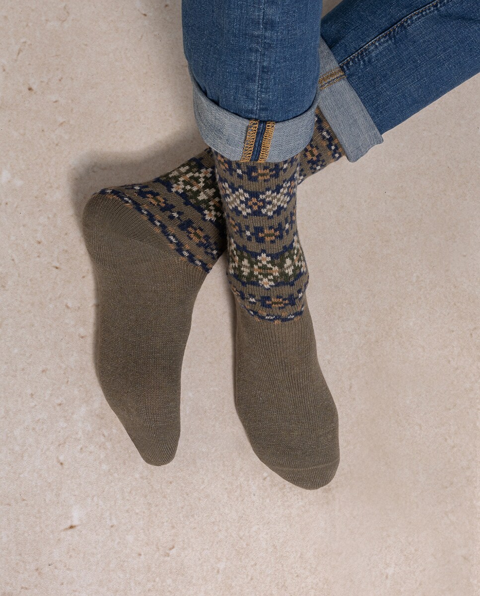 Meias Regular com Fantasia Verde-2