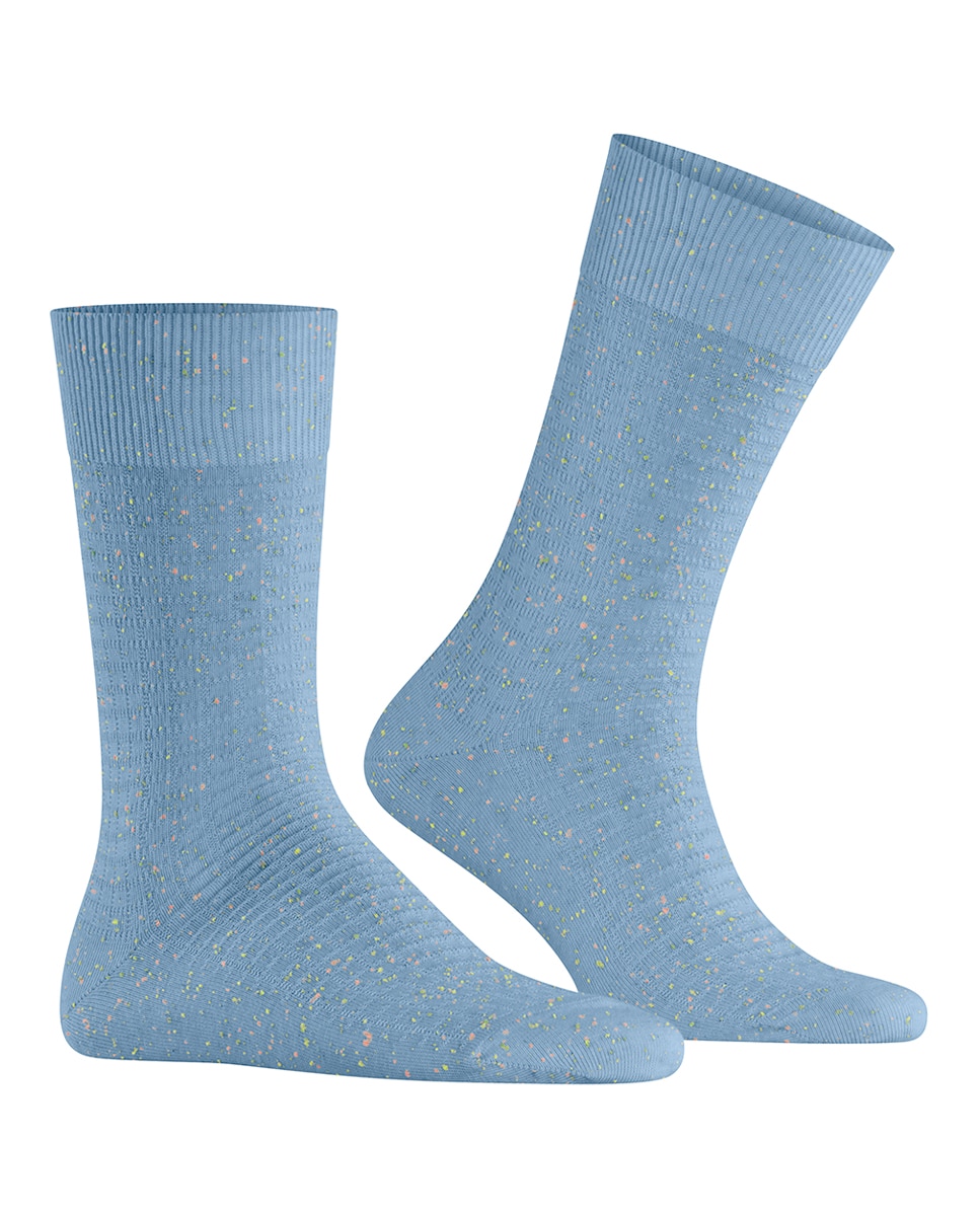 Meias Estampadas com Toques Néon Azul-1