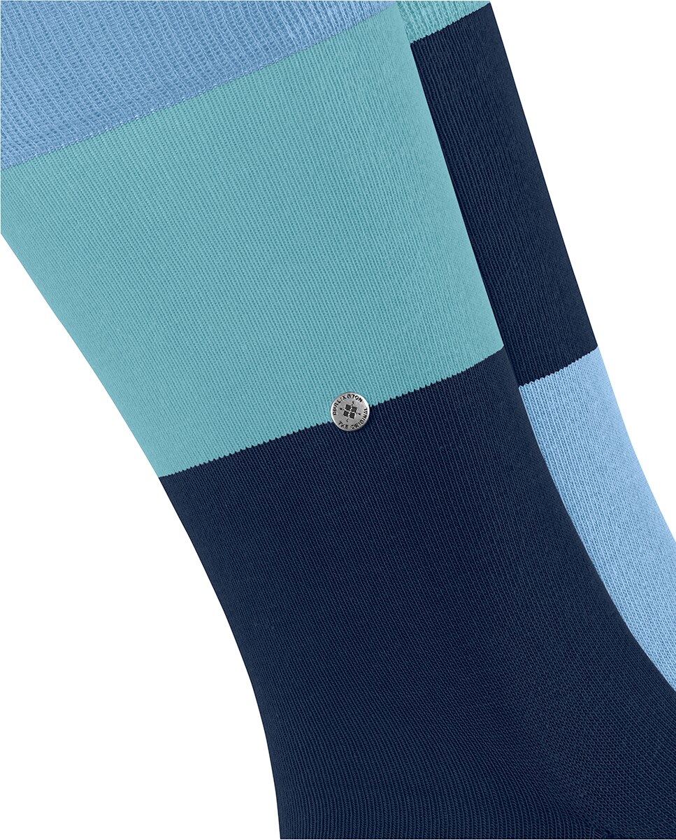 Pack de Dois Pares de Meias com Três Cores Azul-5