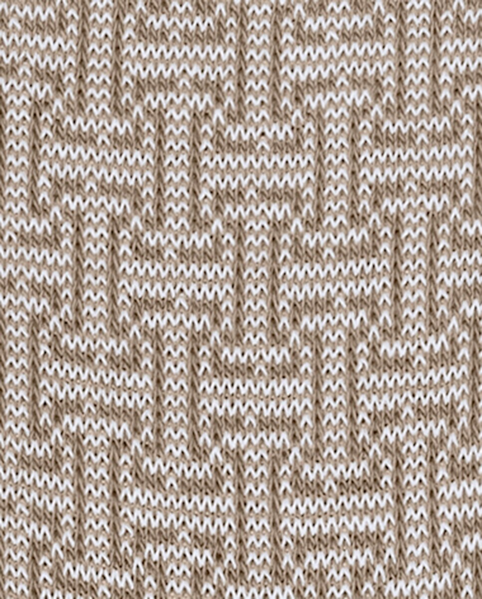 Meias Sensitive de Algodão Estampado Bege-6
