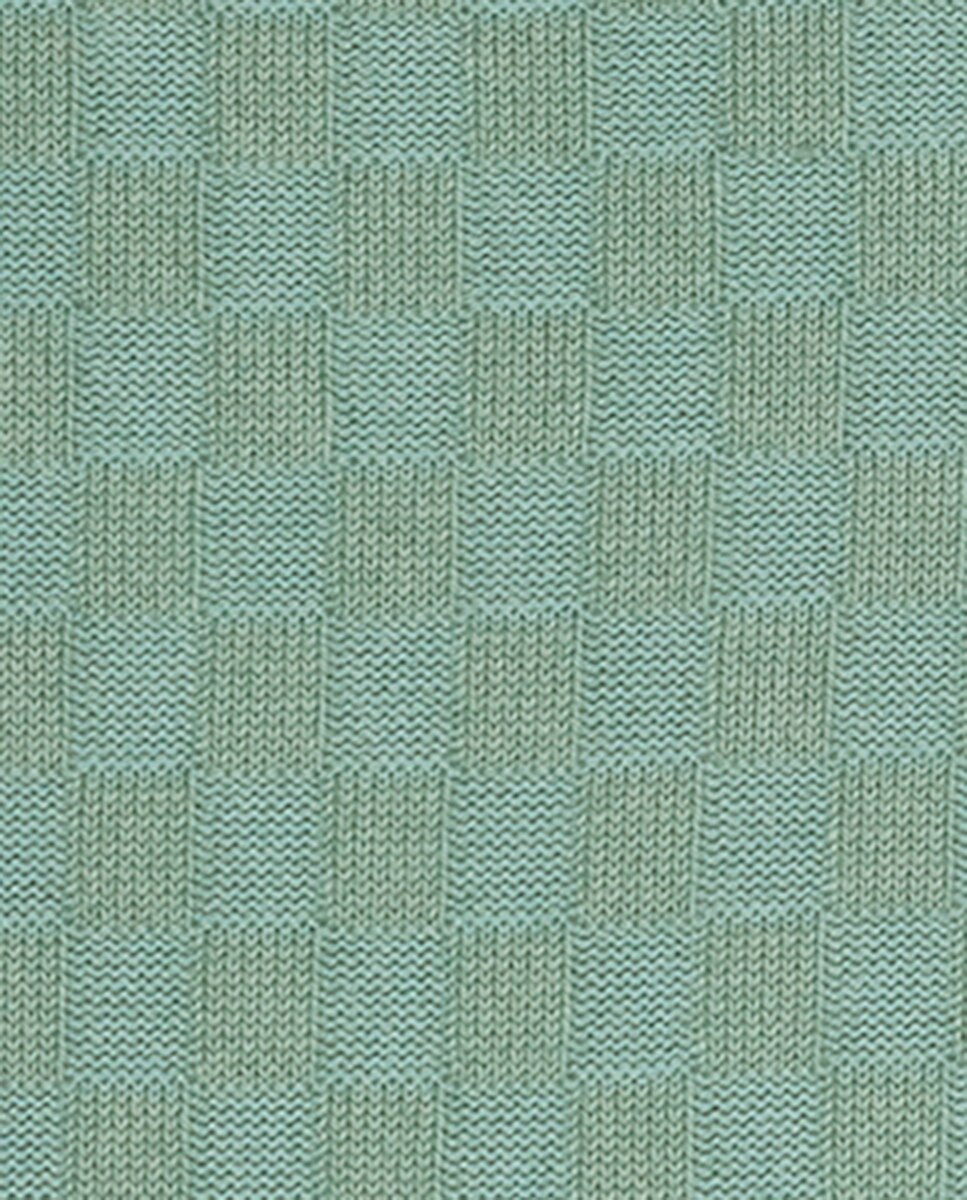Meias de Algodão Brocado Quadrado Verde Água-6