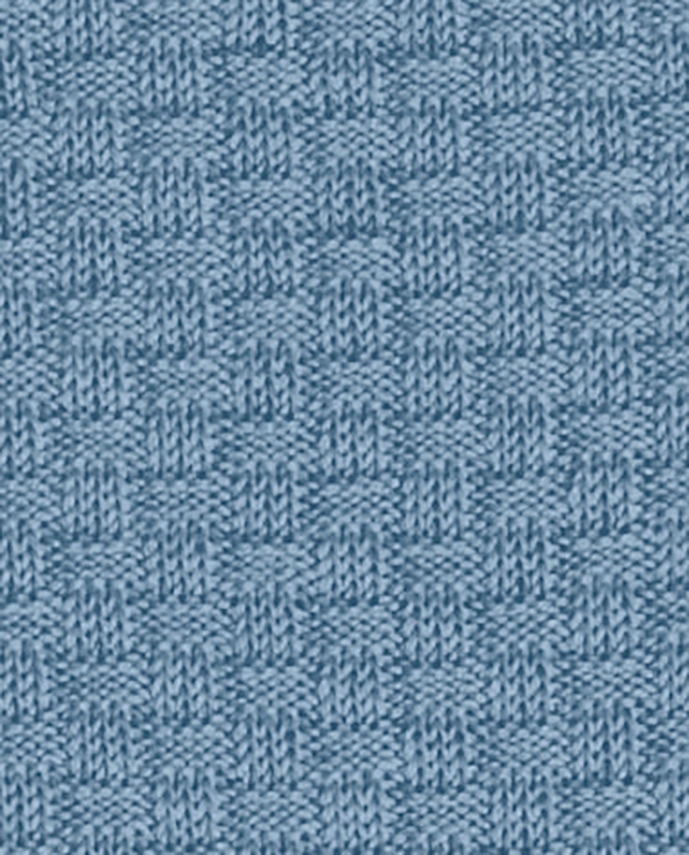 Meias pelo Tornozelo de Algodão Mercerizado Brocado Azul-6