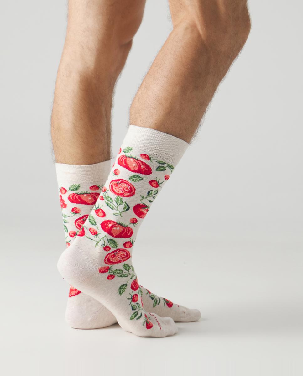 Meias Bloomish Casual - Bege Branco-gelo-2