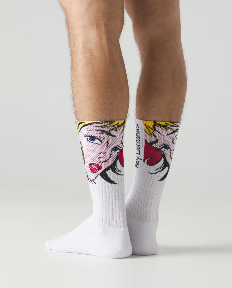 Meias Roy Lichtenstein - Branco Branco-2