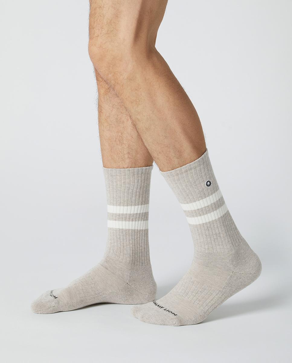 Meias Athletic Essentials Stripe - Azul Cinzento-2