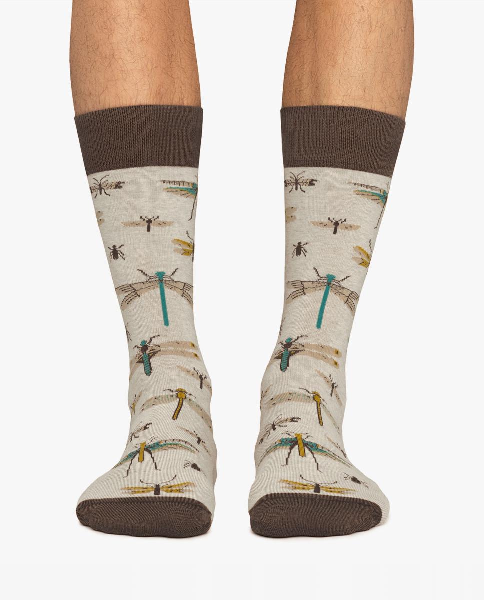 Meias Insects Casual - Bege Bege-2
