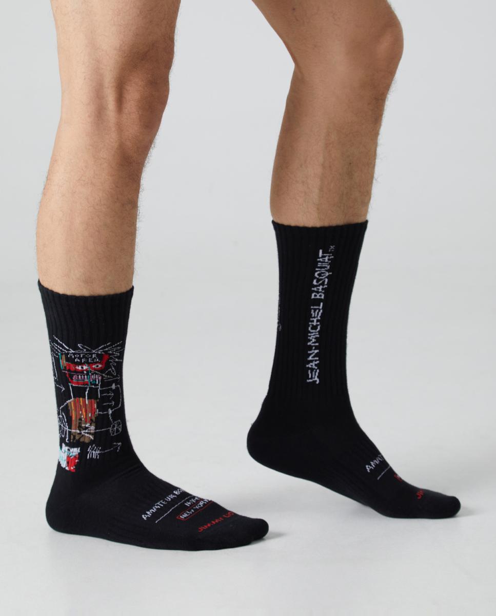 Meias Basquiat Athletic - Preto Preto-2