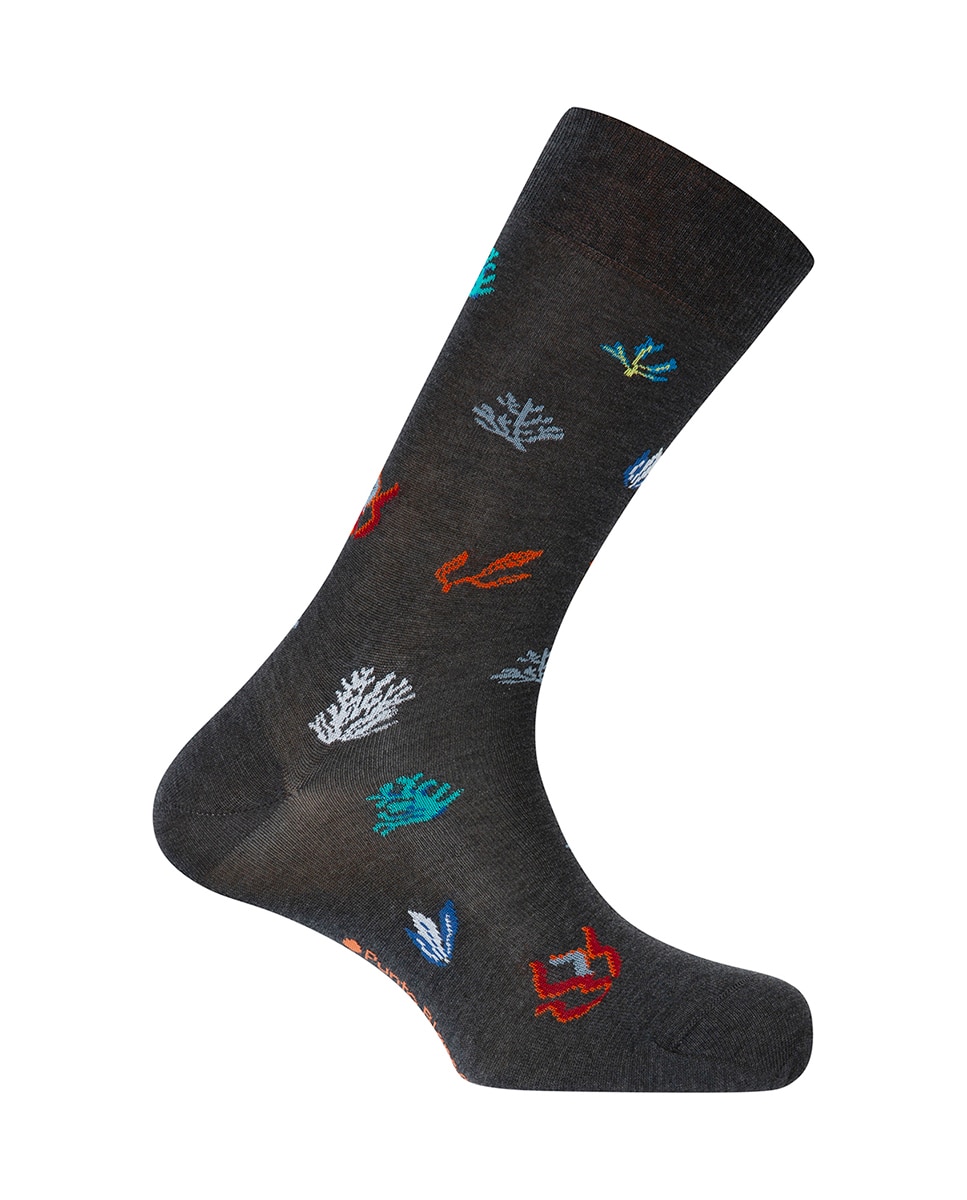 Imagem 0 de Meias Curtas de Algodão Mercerizado Algas Marinhas. Produto Fabricado em Espanha