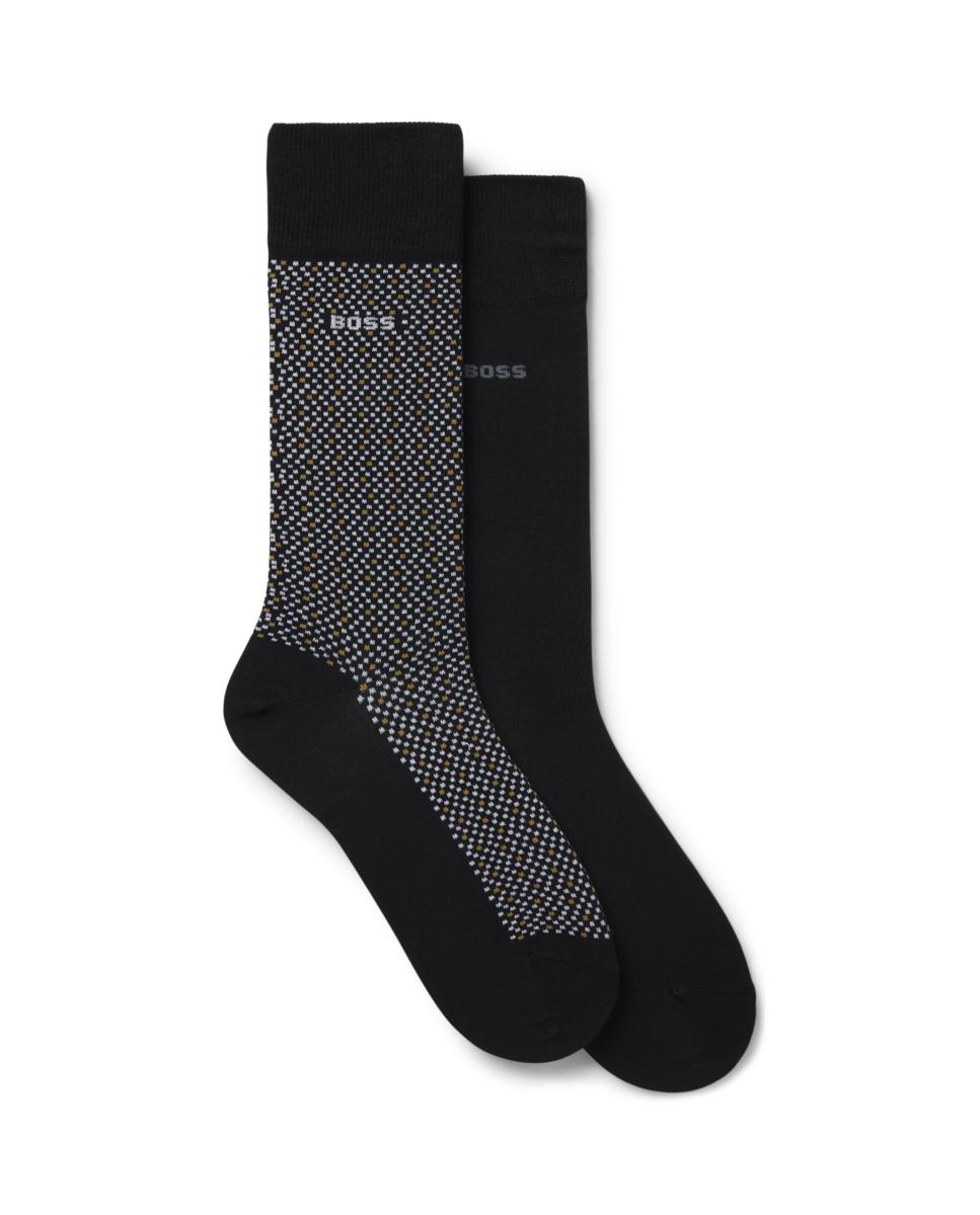 Imagem 0 de Pack de Dois Pares de Meias Estampadas Tamanho Único - Preto