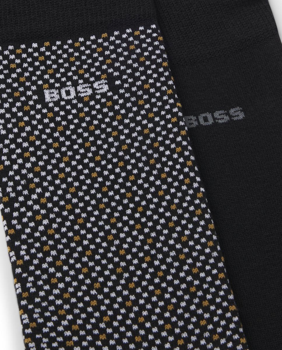 Pack de Dois Pares de Meias Estampadas Tamanho Único - Preto Preto-3
