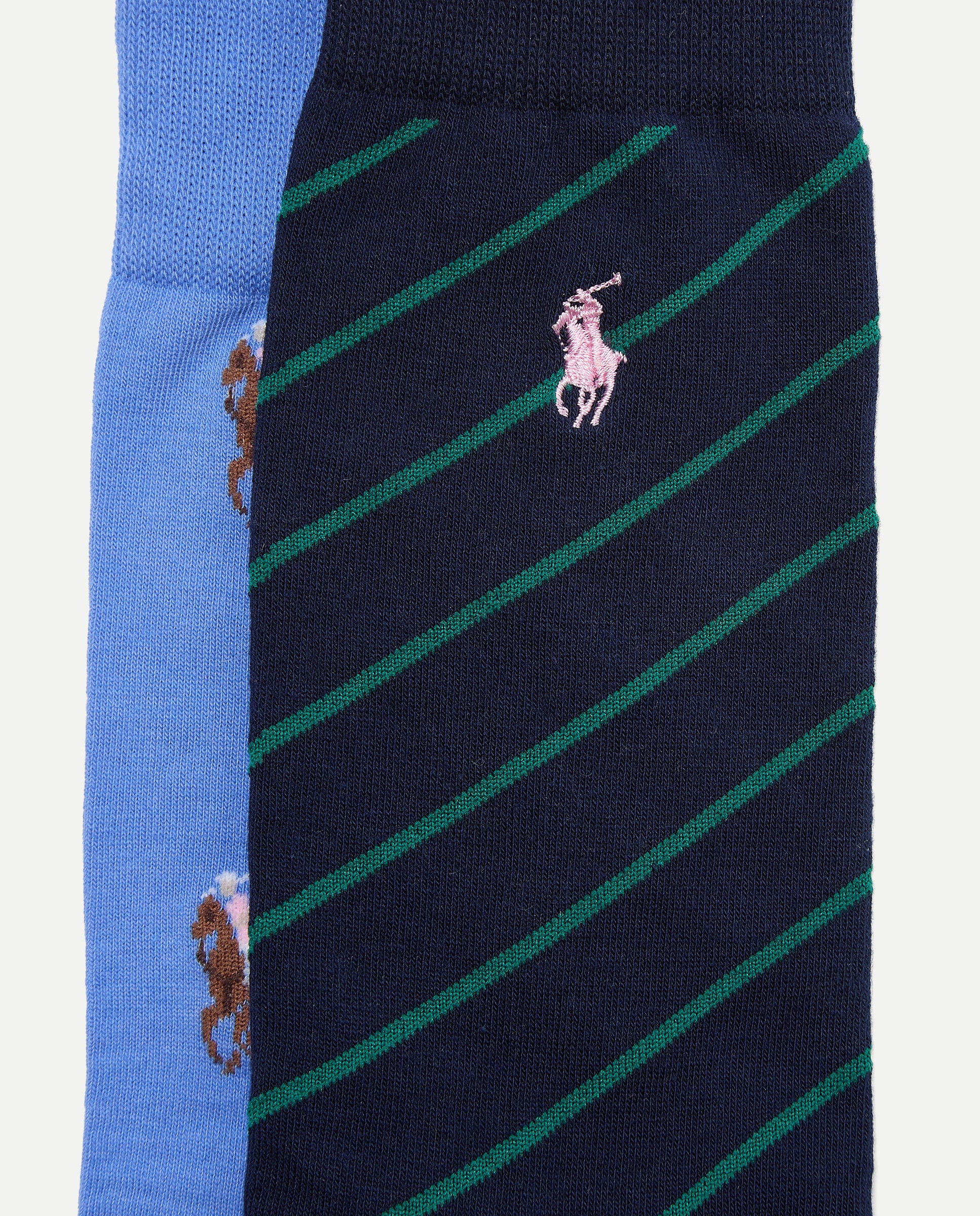 Pack de 2 Pares de Meias Curtas Estampadas Azul-2