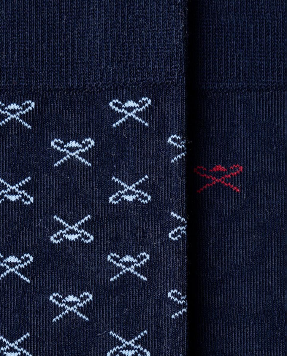 Pack de dos calcetines de hombre Icon logo - Hackett - Azul Azul-5