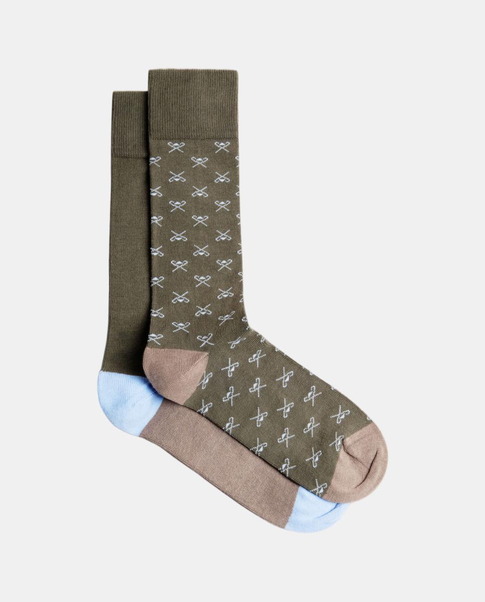 Imagen 0 de Pack de dos calcetines de hombre Icon logo Verde