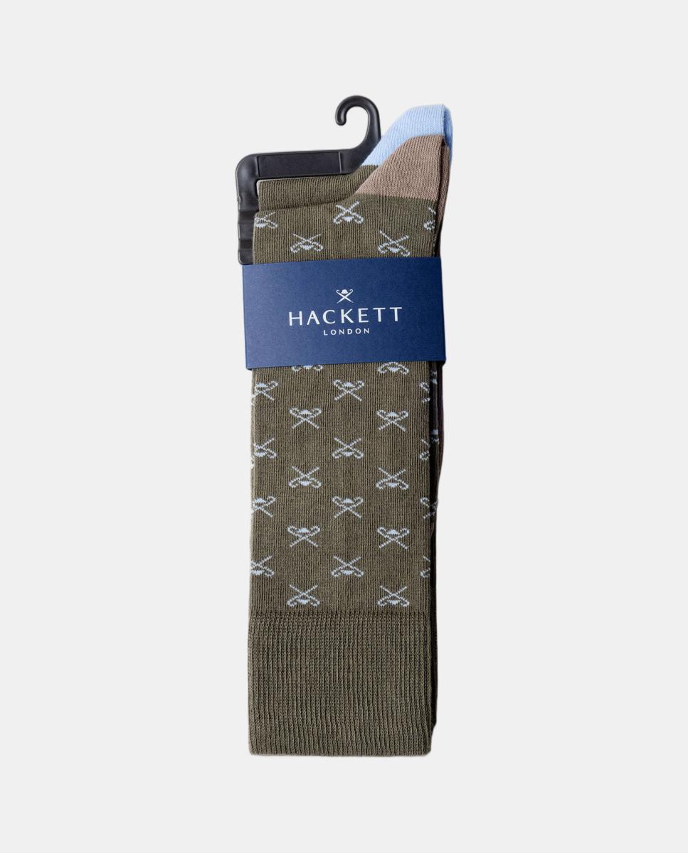 Pack de dos calcetines de hombre Icon logo - Hackett - Verde Verde-3