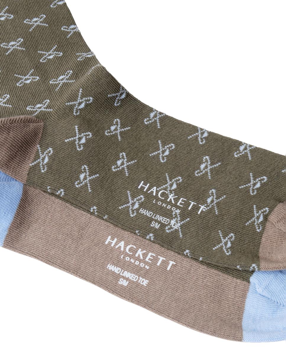 Pack de dos calcetines de hombre Icon logo - Hackett - Verde Verde-4